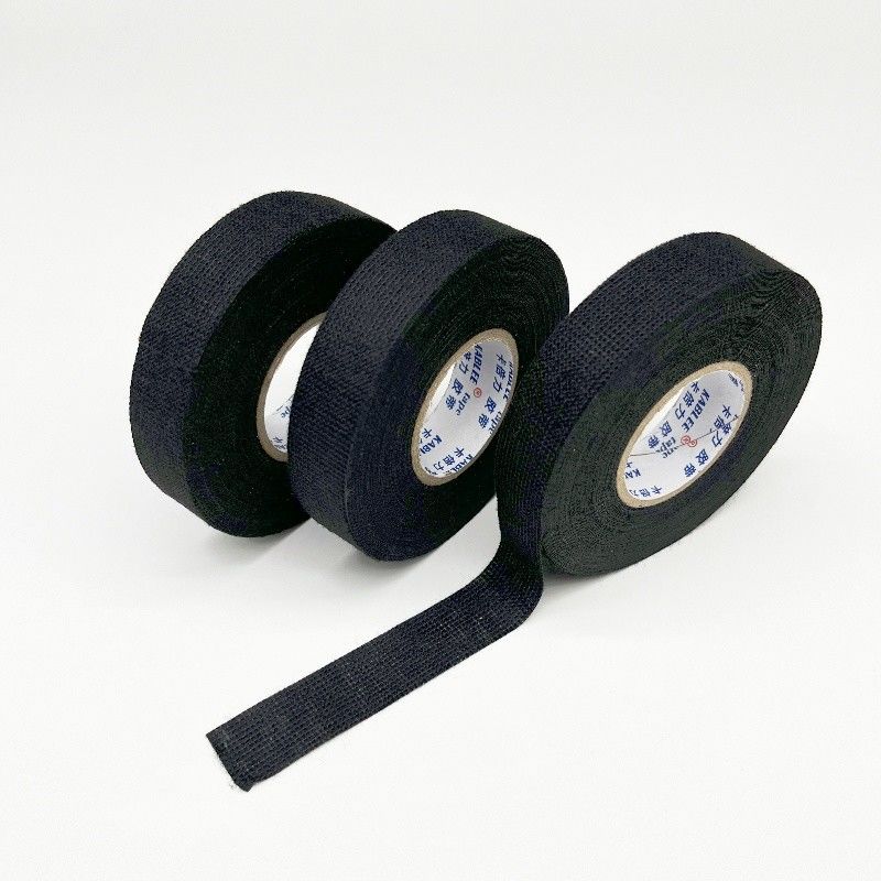 Faixa de tecido de lã para proteção de arnês de arame automóvel 19 mm 25 mm Largura Cor preta